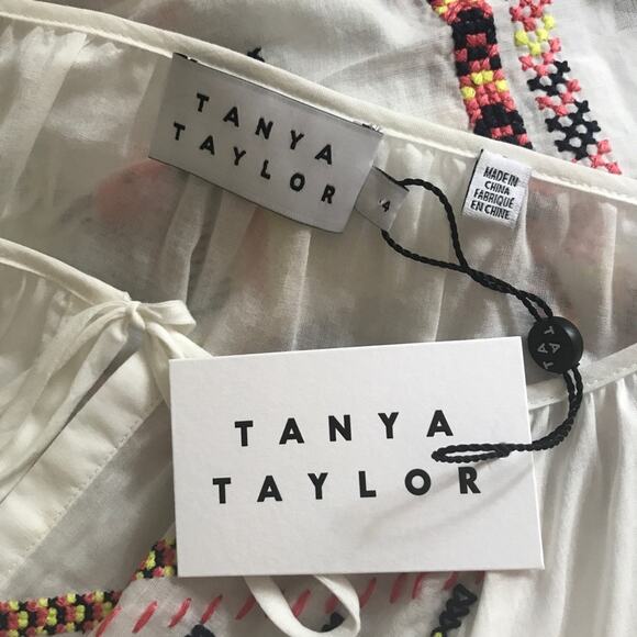 TANYA TAYLOR Clemence Cross Stitch Top Size 4 - Picture 9 of 10